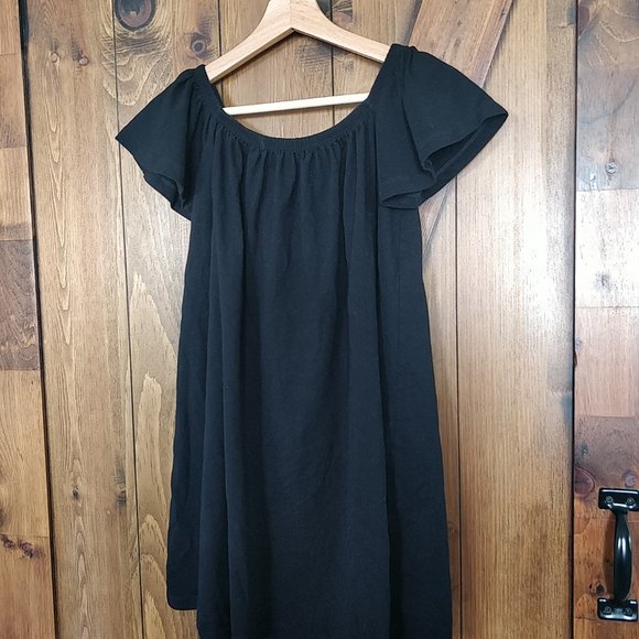 ASOS Off Shoulder Mini Dress Black Size 4 US/ UK 8 - Picture 3 of 4